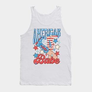 American Girl Babe, Cowboy Boots, 4th Of July Tank Top